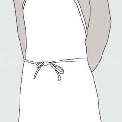 1001 DELANTAL CON PETO COLOR BLANCO - Imagen 1