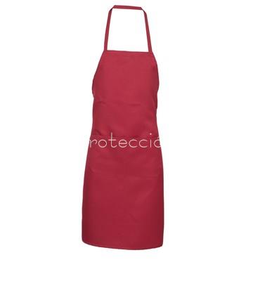 1161 DELANTAL CON PETO POLIÉSTER BURDEOS - Imagen 1