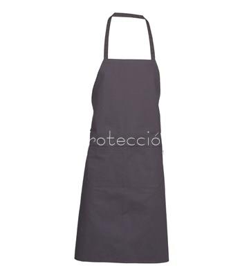 1161 DELANTAL CON PETO POLIÉSTER GRIS MARENGO - Imagen 1