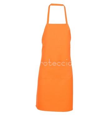1161 DELANTAL CON PETO POLIÉSTER NARANJA - Imagen 1