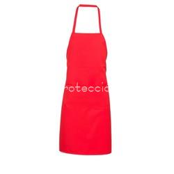 1161 DELANTAL CON PETO POLIÉSTER ROJO - Imagen 1