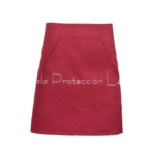 1171 DELANTAL CORTO POLIÉSTER BURDEOS - Imagen 1