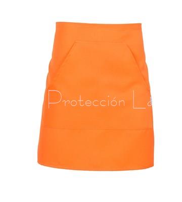 1171 DELANTAL CORTO POLIÉSTER NARANJA - Imagen 1
