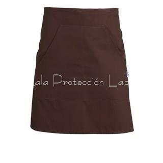 11745B DELANTAL CORTO MARRÓN - Imagen 1
