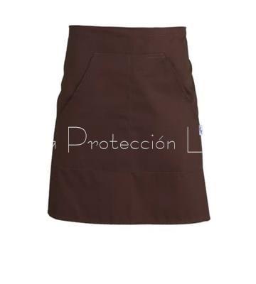 11745B DELANTAL CORTO MARRÓN - Imagen 1