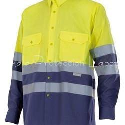 144 CAMISA BICOLOR MANGA LARGA - Imagen 1