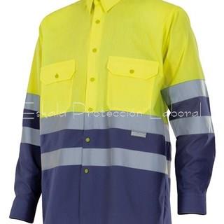 144 CAMISA BICOLOR MANGA LARGA - Imagen 1