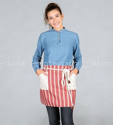 1575 DELANTAL SIN PETO BURDEOS - Imagen 1