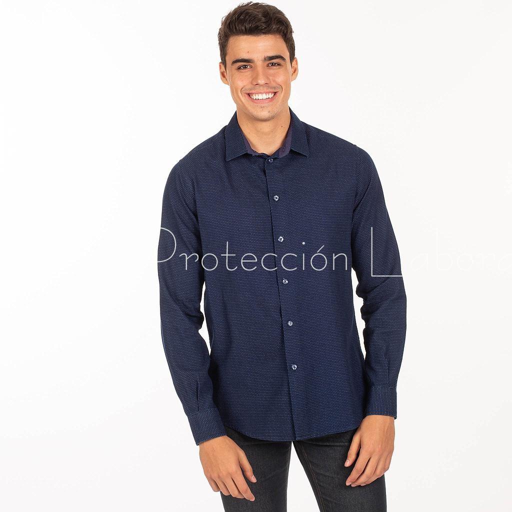 2987 CAMISA FRANCO TEJANO INDIGO - Imagen 1