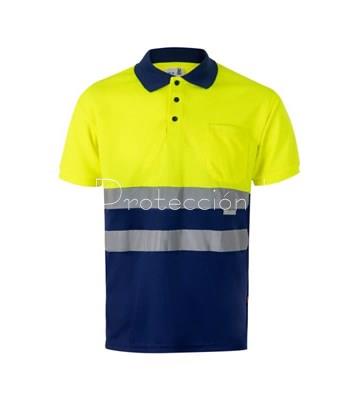 305513 POLO BICOLOR ALGODON MANGA CORTA - Imagen 1