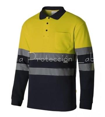 305515 POLO BICOLOR ALGODON MANGA LARGA - Imagen 1