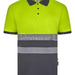 305533 POLO BICOLOR MANGA CORTA BANDA SEGMENTADA - Imagen 1