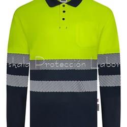 305535 POLO BICOLOR MANGA LARGA BANDA SEGMENTADA - Imagen 1