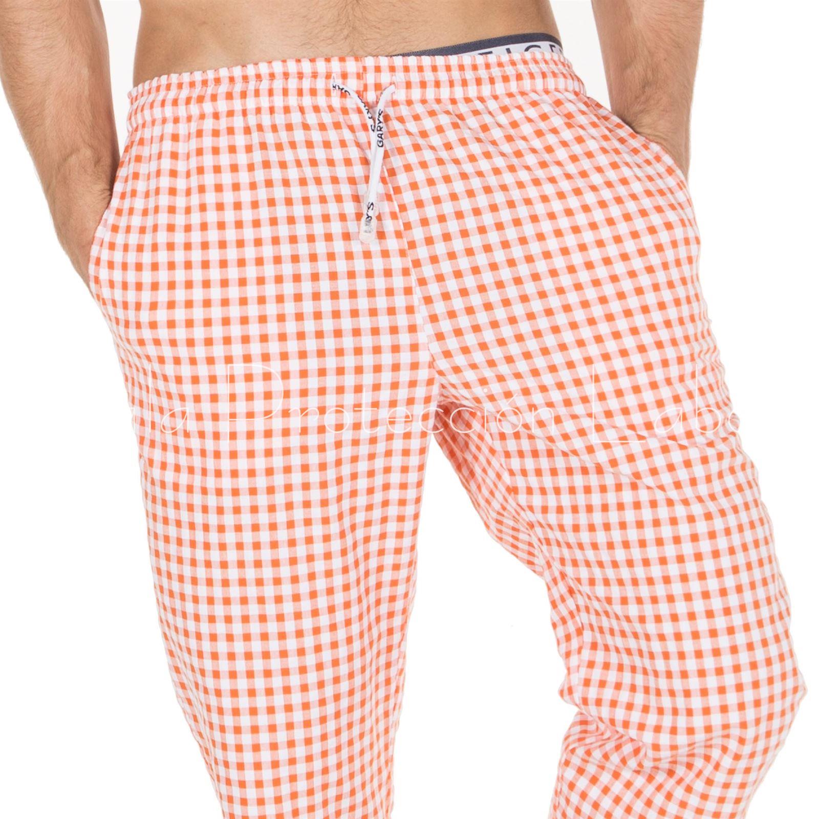 7011 PANTALÓN VICHY BAMBULA NARANJA - Imagen 1