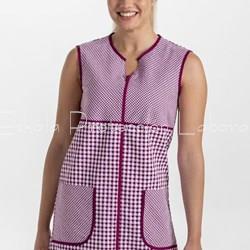 8322_186 BATA CREMALLERA CUADROS MORADOS - Imagen 1