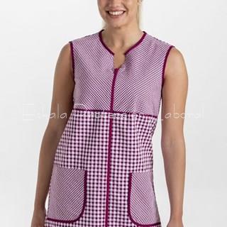 8322_186 BATA CREMALLERA CUADROS MORADOS - Imagen 1