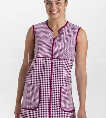 8322_186 BATA CREMALLERA CUADROS MORADOS - Imagen 1