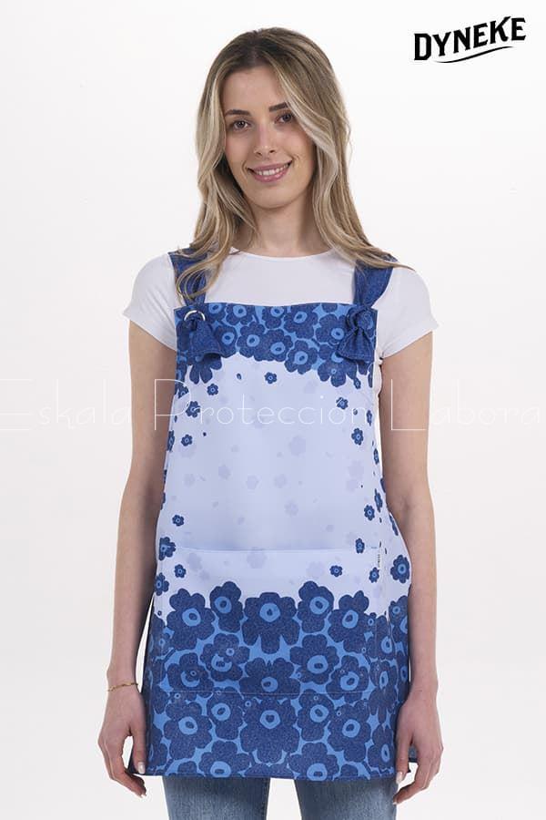 8373_389 ESTOLA FLORAL AZUL CON TIRANTES - Imagen 1