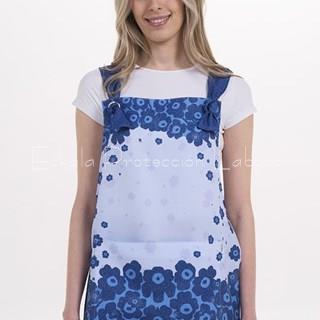 8373_389 ESTOLA FLORAL AZUL CON TIRANTES - Imagen 1