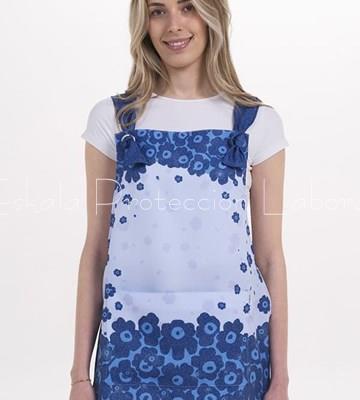 8373_389 ESTOLA FLORAL AZUL CON TIRANTES - Imagen 1