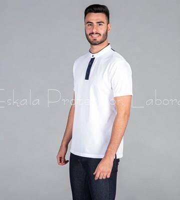 8526 POLO TEJANO "RED LINE" BLANCO - Imagen 1