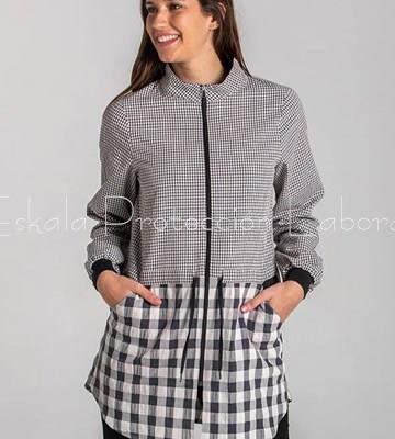 8896_247 BATA MAESTRA CUADROS GRIS ANTRACITA - Imagen 1