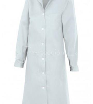 908 BATA BLANCA LARGA BOTONES - Imagen 1