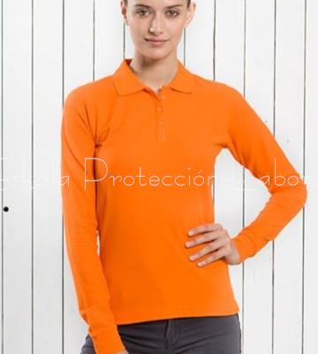 POPL200LS POLO CHICA MANGA LARGA - Imagen 1