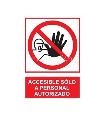 Señal alto accesible solo a personal autorizado - Imagen 1