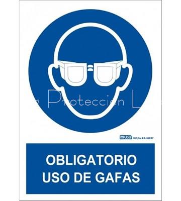 Señal obligatorio el uso de gafas - Imagen 1