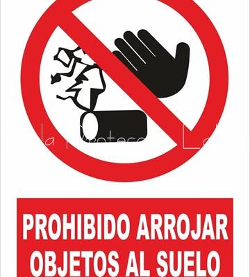 Señal prohibido arrojar objetos al suelo - Imagen 1