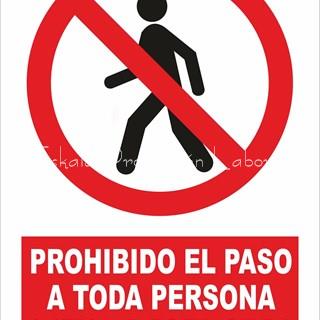 Señal prohibido el paso a toda persona ajena a la obra - Imagen 1