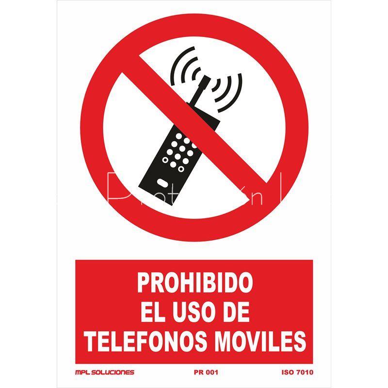 Señal prohibido el uso de teléfonos móviles - Imagen 1