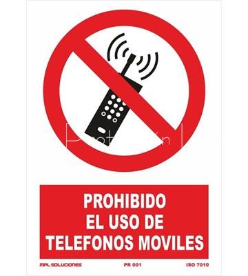 Señal prohibido el uso de teléfonos móviles - Imagen 1