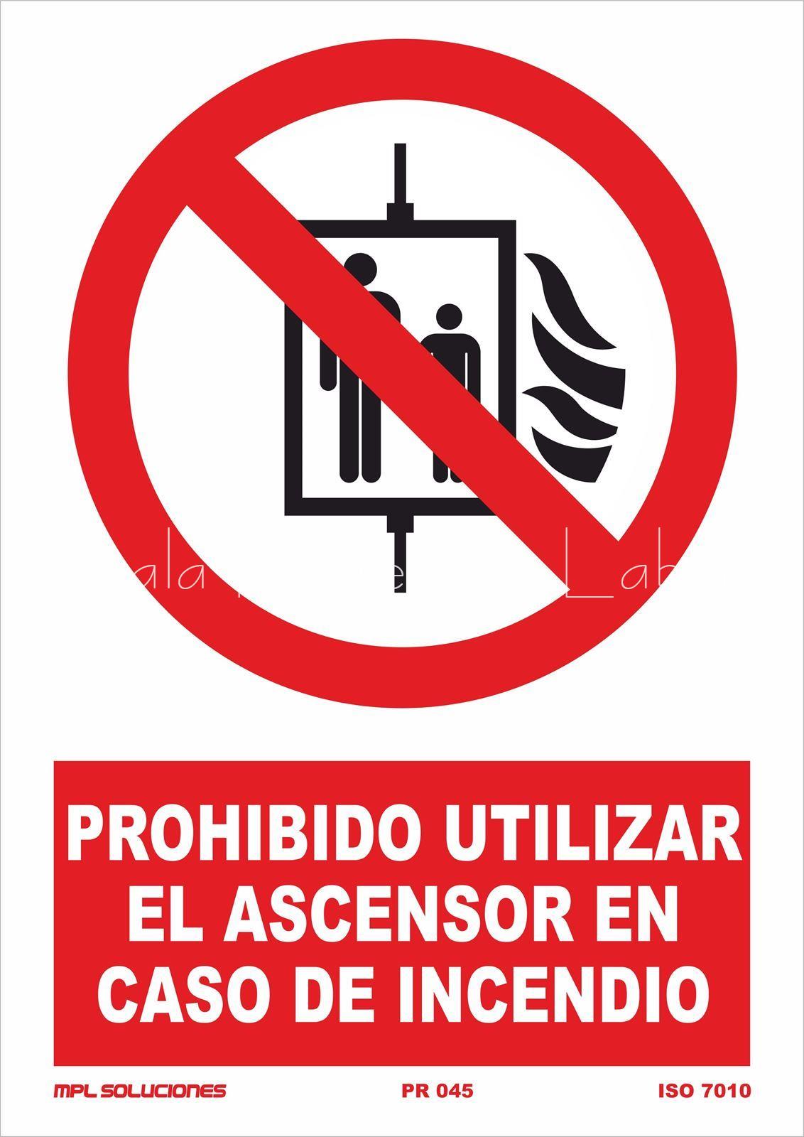 Señal prohibido utilizar en caso de emergencia - Imagen 1